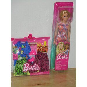 Barbie Blonde Short Dress with Clothing Change Outfits Lot of 2 Brand New